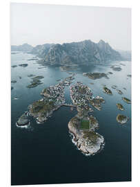 Tableau en PVC Terrain de football de Henningsvaer en Norvège