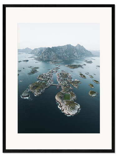 Framed art print Henningsvaer soccer field in Norway