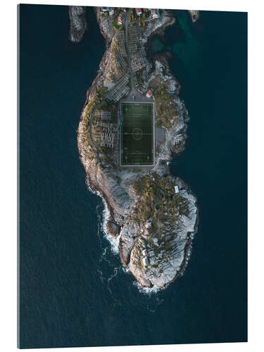 Acrylic print Henningsvaer soccer field in Lofoten