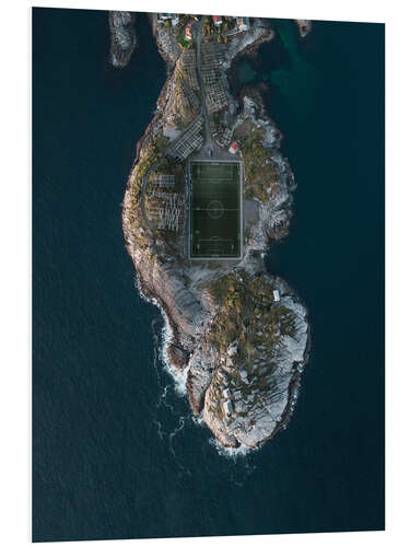 PVC print Henningsvaer soccer field in Lofoten