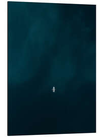 Magnettafel Kleines Ruderboot von oben