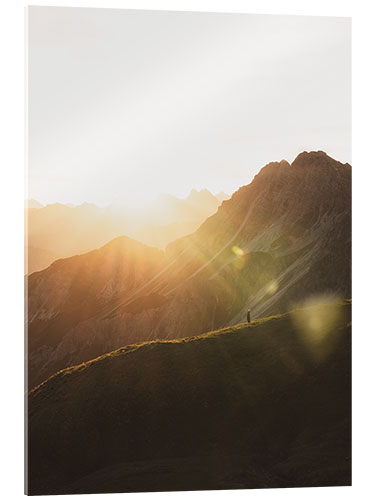 Acrylic print Sunrise in the Allgäu Alps