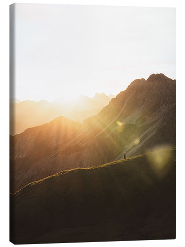 Canvas print Sunrise in the Allgäu Alps