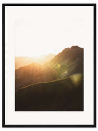 Gerahmter Kunstdruck Sonnenaufgang in den Allgäuer Alpen