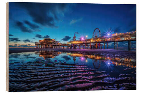 Holzbild Pier von Scheveningen, Niederlande