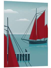 Foam board print Sailboats