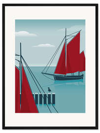Gerahmter Kunstdruck Segelboote