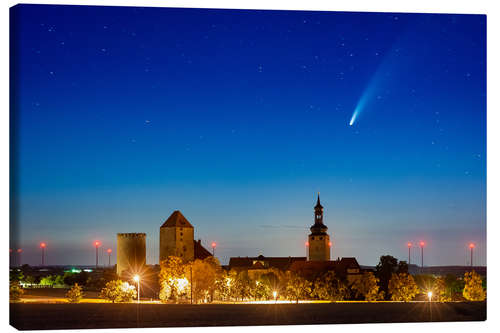 Leinwandbild Komet Neowise über Burg Querfurt