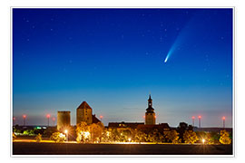Poster Comet Neowise over Querfurt Castle