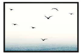 Gerahmter Kunstdruck Sieben Möwen