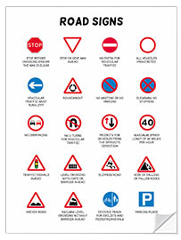 Wall sticker Road signs