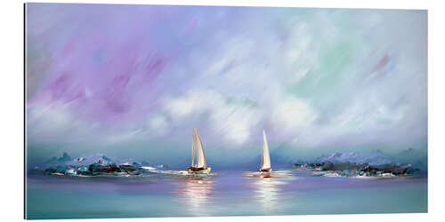 Tableau en plexi-alu Sailing in pastel