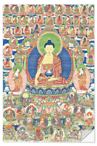 Sticker mural Thangka de Shakyamuni