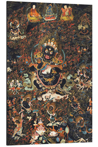 Aluminium print Black thangka