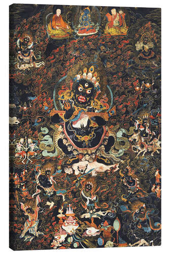 Quadro em tela Thangka preto