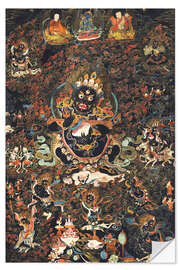 Muursticker Black thangka