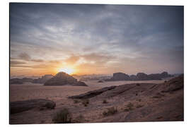 Tableau en aluminium Coucher de soleil dans le désert