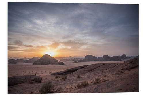 Hartschaumbild Sonnenuntergang in der Wüste