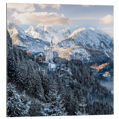 Gallery print Neuschwanstein Castle in winter, Allgäu, Bavaria