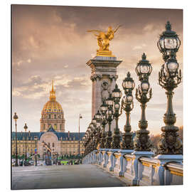 Tableau en aluminium Paris, Pont Alexandre III et Invalides