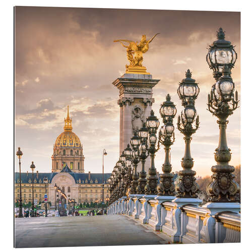 Tableau en plexi-alu Paris, Pont Alexandre III et Invalides