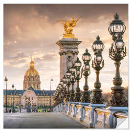 Vinilo para la pared París, Pont Alexandre e Inválidos