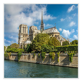 Wall print  Paris, Notre Dame Cathedral on the Seine - Christian Müringer