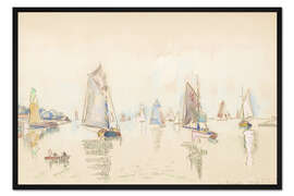 Gerahmter Kunstdruck Studie von Segelbooten