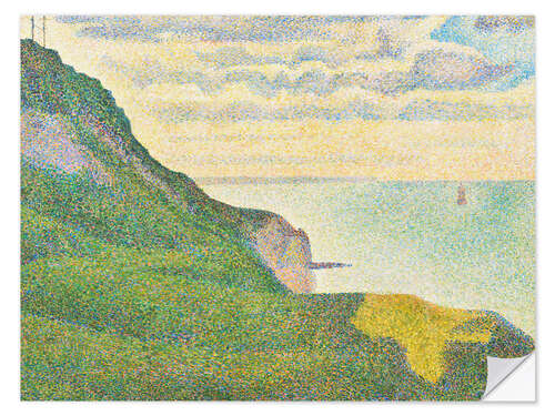 Selvklebende plakat Seascape in Port en Bessin, Normandy