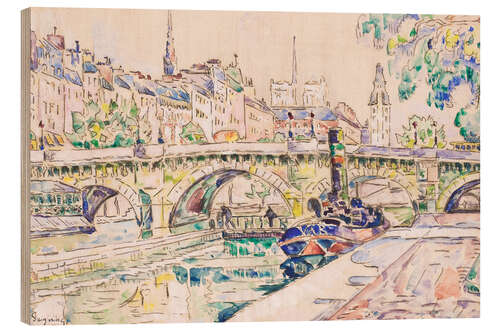 Wood print Le Pont Neuf in Paris