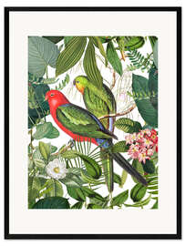 Kunsttryk i ramme Birds in the tropical paradise