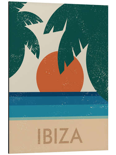 Aluminium print Platja d'en Bossa, Ibiza