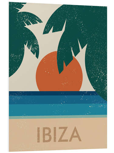 Quadro em PVC Platja d'en Bossa, Ibiza