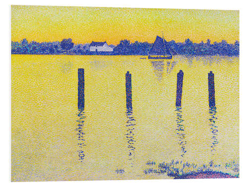 Foam board print Sailboat on the Scheldt