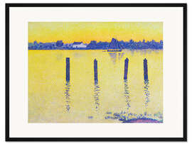 Gerahmter Kunstdruck Segelboot auf der Schelde