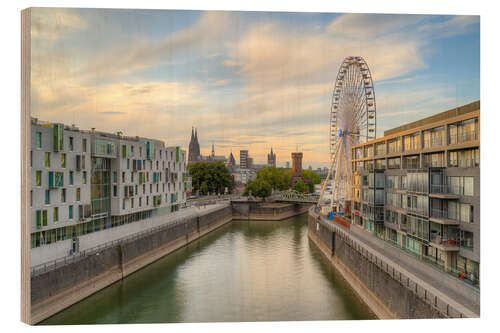 Tableau en bois Grande roue de Cologne