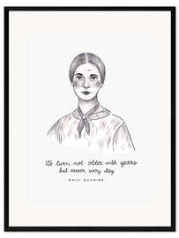 Kunsttryk i ramme Emily Dickinson - quote