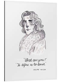 Aluminium print Oscar Wilde - quote