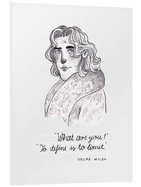 Foam board print Oscar Wilde - quote