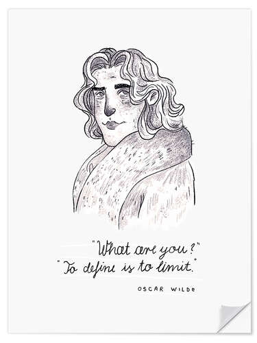 Selvklebende plakat Oscar Wilde - quote