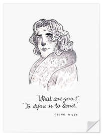 Selvklæbende plakat Oscar Wilde - quote