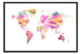 Gerahmter Kunstdruck Farbenfrohe Welt