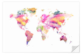 Muursticker Colorful World