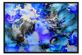 Gerahmter Kunstdruck Frosted Blue