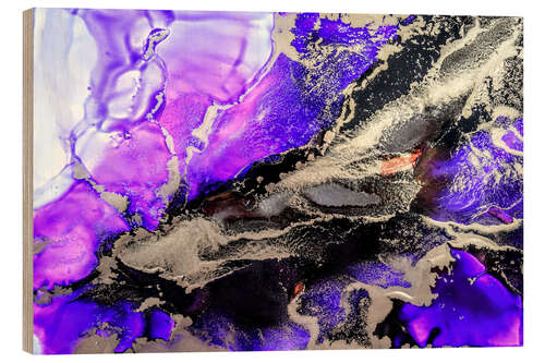 Holzbild Purple Mirage II