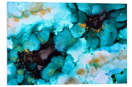 Foam board print Turquoise Borealis