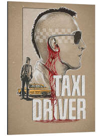 Aluminium print Taxi Driver
