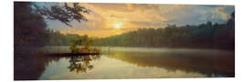 Foam board print Dawn on the lake