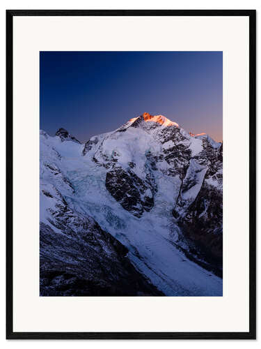 Impressão artística com moldura Piz Bernina, Graubünden