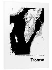 PVC-tavla Map of Tromso